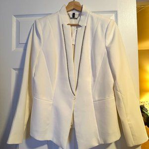 COPY - NWT WHBM Ecru Ballchain Blazer